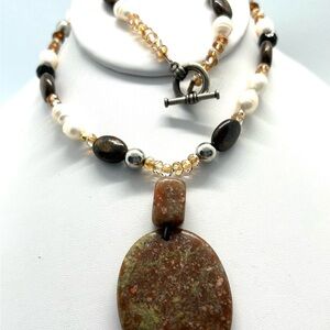 Unakite Jasper Necklace